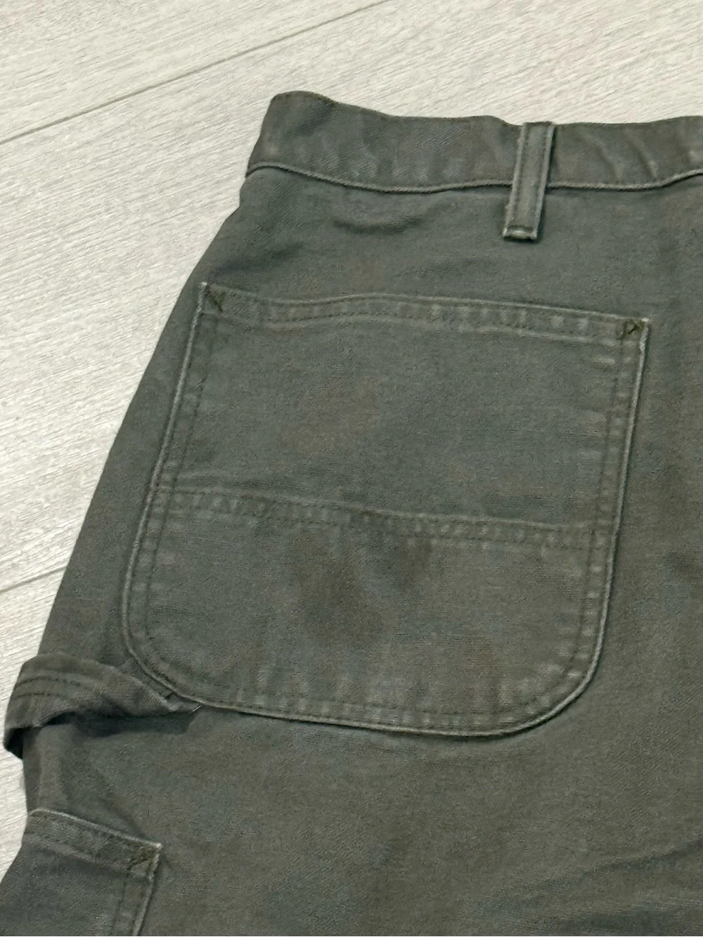 Carhartt Carpenter Khaki Green Straight-Leg Work Pants 42x32